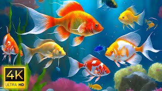 Aquarium 4K VIDEO (ULTRA HD) - Sea Animals With Relaxing Music - Rare \& Colorful Sea Life Video