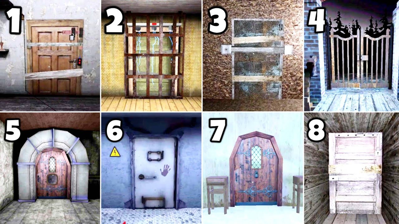 Granny All Chapters 1, 2, 3, 4, 5, 6 Door Escape Full Gameplay | Granny All Chapters Escape Endings