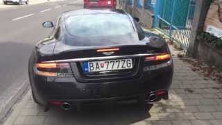 Aston Martin DBS start up, revs & acceleration
