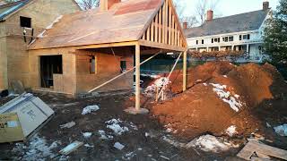 WESTFIELD NJ construction. 4th Ave/South Chestnut St. New house in progress on 2/22/2024