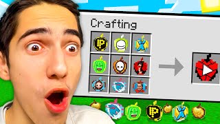 ماینکرافت اما سیب های یوتیوبر ها رو داریم  Minecraft but Apple YT