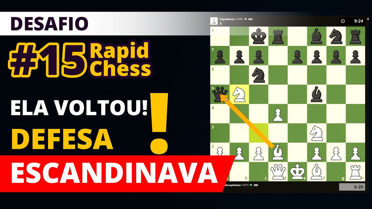 Evite esses erros comuns no Gambito da Dama Recusado - Desafio Rapidchess  Ep#51 