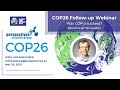 Cop26 Follow-up webinar - Axel Michaelowa