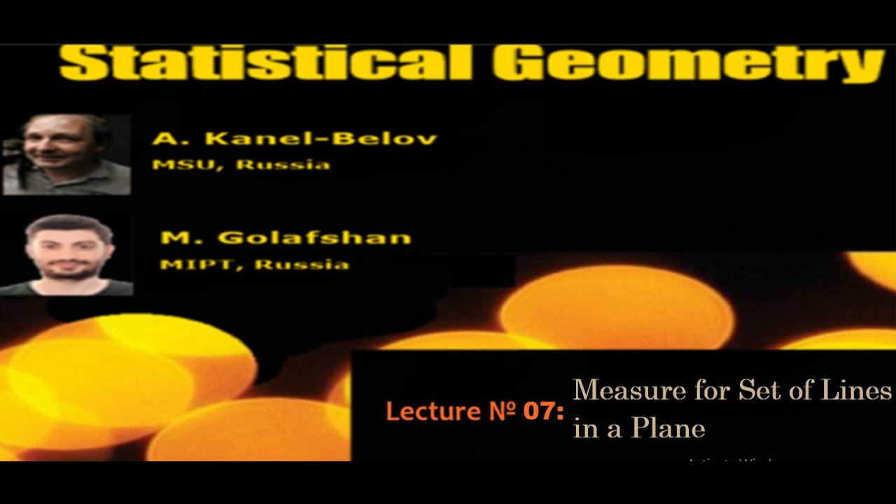 Statistical Geometry- Lecture № 7 - YouTube