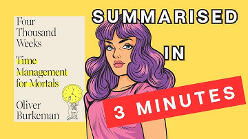 Four Thousand Weeks: A 3 Minute Summary
