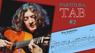 Por bulerías - Moraíto - FALSETA #2 (partitura/TAB)