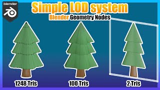 Simple LOD system with Blender geometry nodes