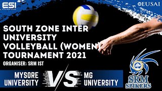 UNIV OF MYSORE VS MG UNIV || SOUTH ZONE INTER UNIVERSITY VOLLEYBALL (WOMEN) TOURNAMENT 2021-2022