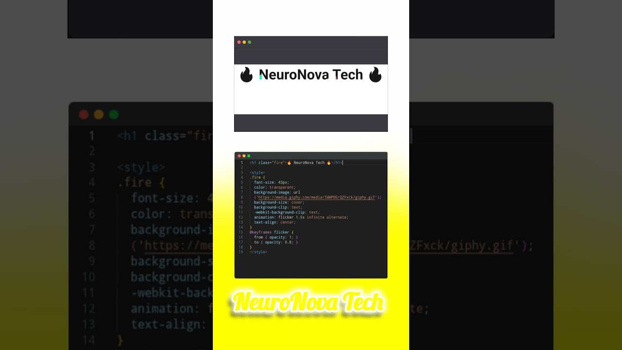 🔥 Burning Fire Text Effect using HTML & CSS | Hot UI Animation 💥 
