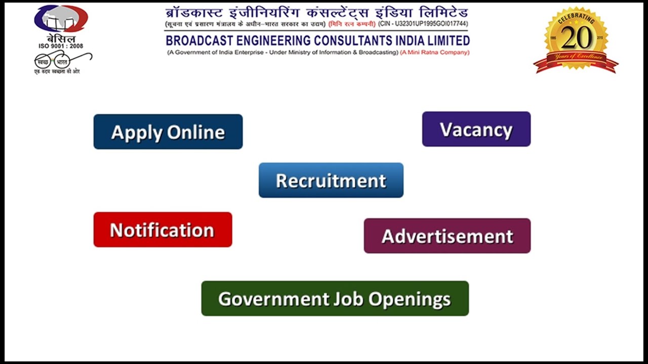 Broadcast Engg. Consultants India Ltd (BECIL) Recruitment Apply Online Notifications Careers Vacancy