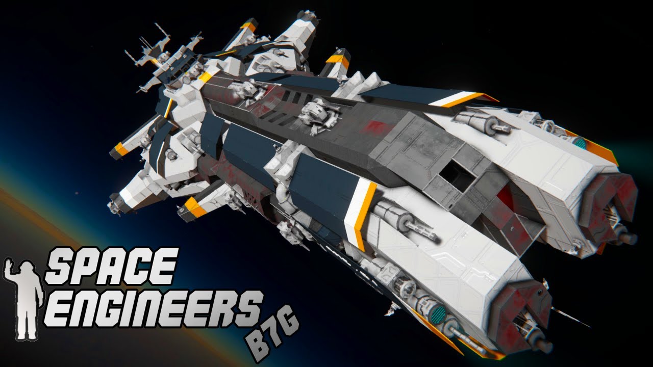 Space Engineers - ship showcase - AMC Battlecruiser Gaius - YouTube