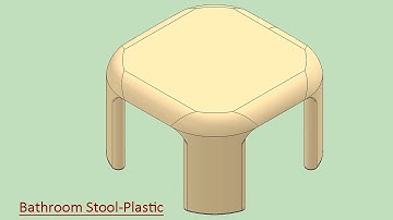 Bathroom Stool-Plastic (Video Tutorial) SolidWorks