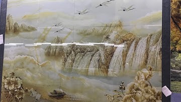 Gạch tranh 3D vi tinh chạm khắc phản quang  | Mạnh Trí