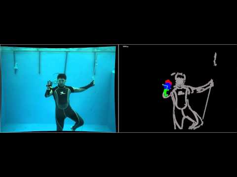 Diver hand segmentation for gesture recognition