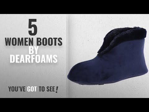 dearfoams women's velour bootie with boa flat