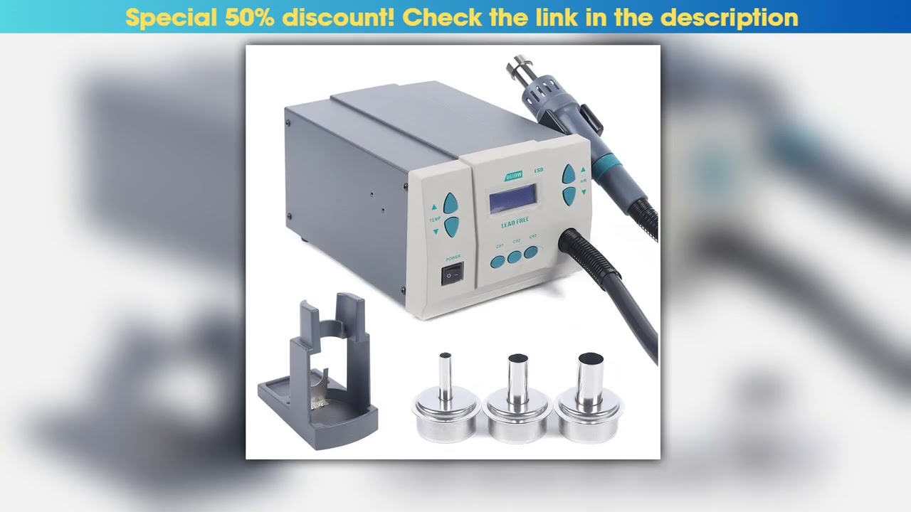 1000W Soldering Hot Air Heat Gun Hot Digital Display Air Rework Station Digital Display Quick