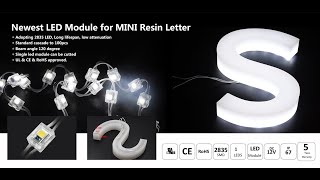The Smallest SMD2835 IP67 LED Module in the world and especially suitable for Resin Letter
