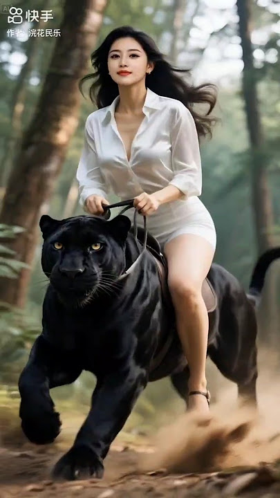 lion and beautiful women #cute #lion #ai #hot #viralvideo #tranding #usa