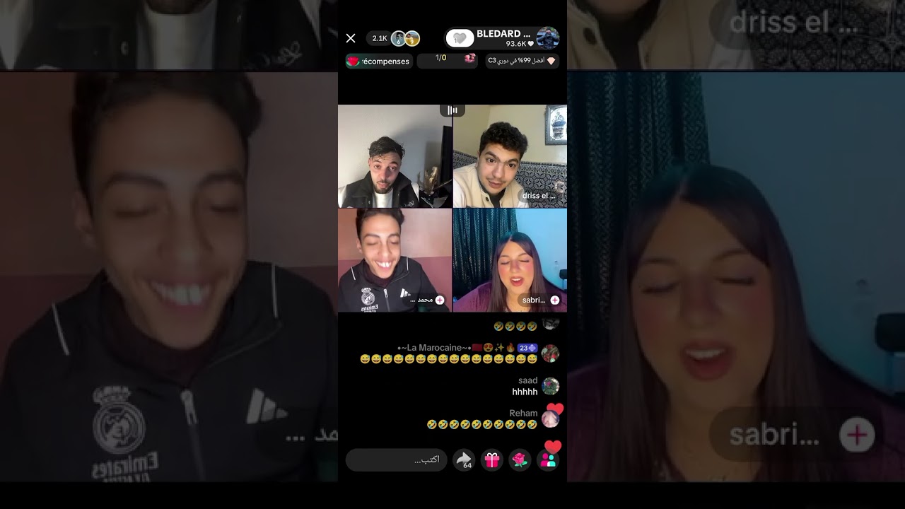 Live bledard مبروك لعواشر لايف كل ضحك 🤣 ميمكنش مضحكش 😁🤣🇲🇦