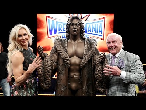 Charlotte Flair reacts to Ric Flair's statue reveal