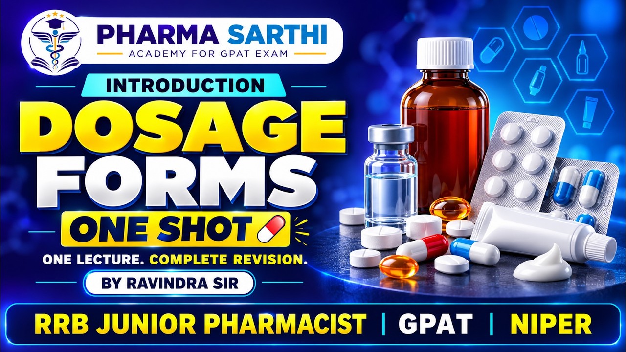 Introduction to Dosage Forms 💊 | One Shot | RRB Junior Pharmacist, GPAT ...