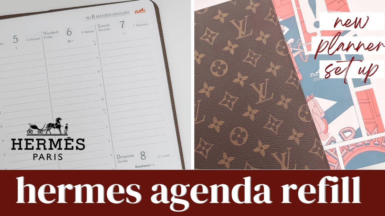 NEW Hermes Semainier 2023 Agenda Refill Unboxing & Set Up in Louis 