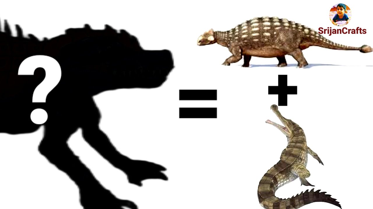 Sarcosuchus + Ankylosaur hybrid drawing step by step | Dinosaur Drawing 