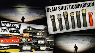 Headlamp Beam Shot Comparison:  Nitecore, Fenix, Sofirn, Wurkkos, Convoy, Armytek, Mateminco, Nicron