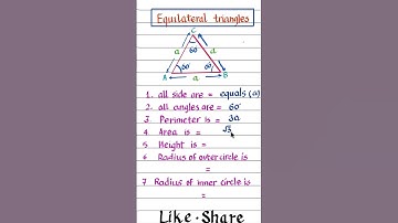 Equilateral Triangle properties #shorts #maths shorts