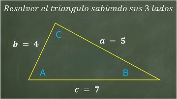 COMO calcular los ÁNGULOS de un triángulo dados sabiendo conociendo sus lados teorema del COSENO [6]