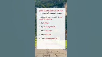 #shorts 6 Rào cản nhận thức nội tâm #thauhieunoitam #giautoandien #kientaoanvui