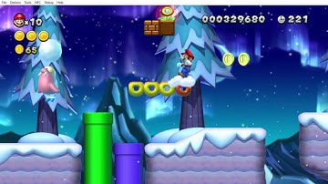 Snowball Aurora - (First) NSMBU Custom Level
