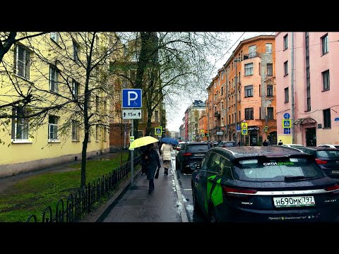 st petersburg russia, روسيا | جولة مشي تحت المطر | 13 مايو 2025