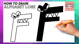 How To Draw Alphabet Lore - Letter F | Cute Easy Step By Step Drawing Tutorial