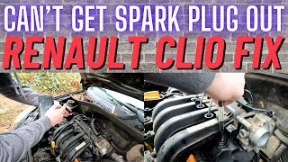 Renault Clio Cant Get The Spark Plug Out - FIX @retrorestore