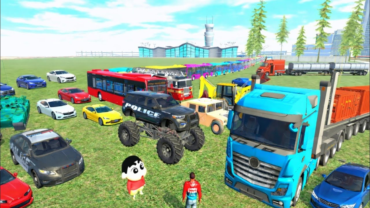 শিনচ্যান Vs ফ্রাঙ্কলিন  চ্যালেঞ্জে 🚘 shin-chan Vs Franklin Car Challenge | Indian Bike Driving 3D 