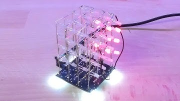 4x4x4 LED cube (landscape view)