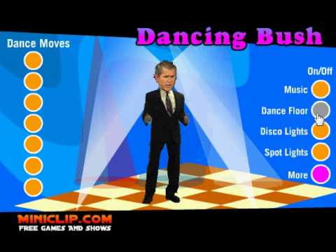president bush dancing youtube