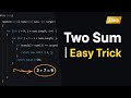 Two Sum LeetCode | Easy HashMap Trick 🔥 (Java)