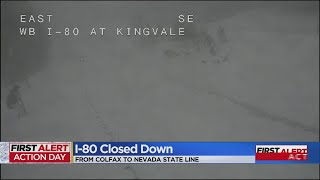 Interstate 80 drivers stuck in Colfax waiting out storm