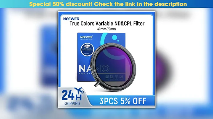 NEEWER True Colors Variable ND Filter ND2ND32 CPL 2 in 1 Adjustable Neutral Density and Circular