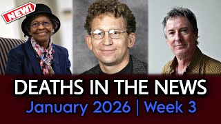 Celebrities Who Died In January 2026 Recent Deaths In The News Today They Left