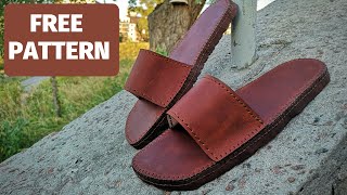 Diy flip flops from leather. Tutorial and leather patterns