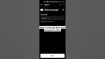 What is Uniswap? Blum verification code | What is Uniswap? Blum keyword code Today