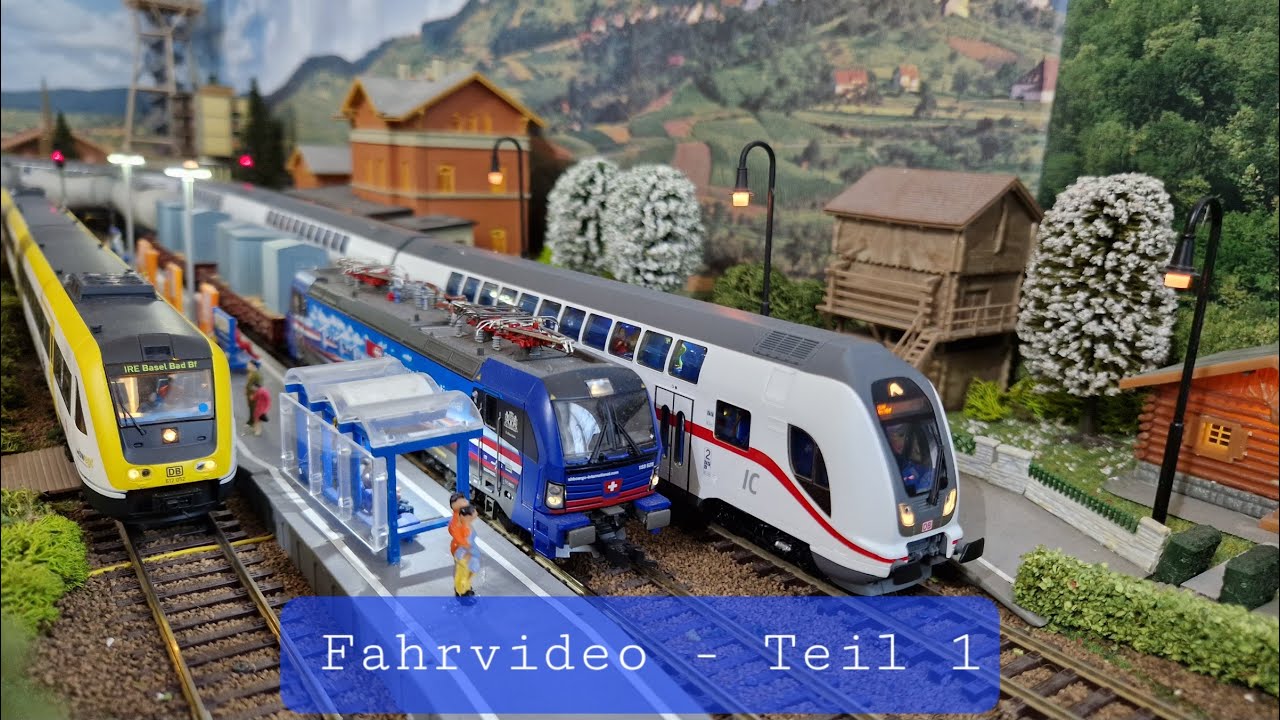 Großes Fahrvideo auf meiner Modelleisenbahn Anlage - Teil 1 - Sommer 2023
