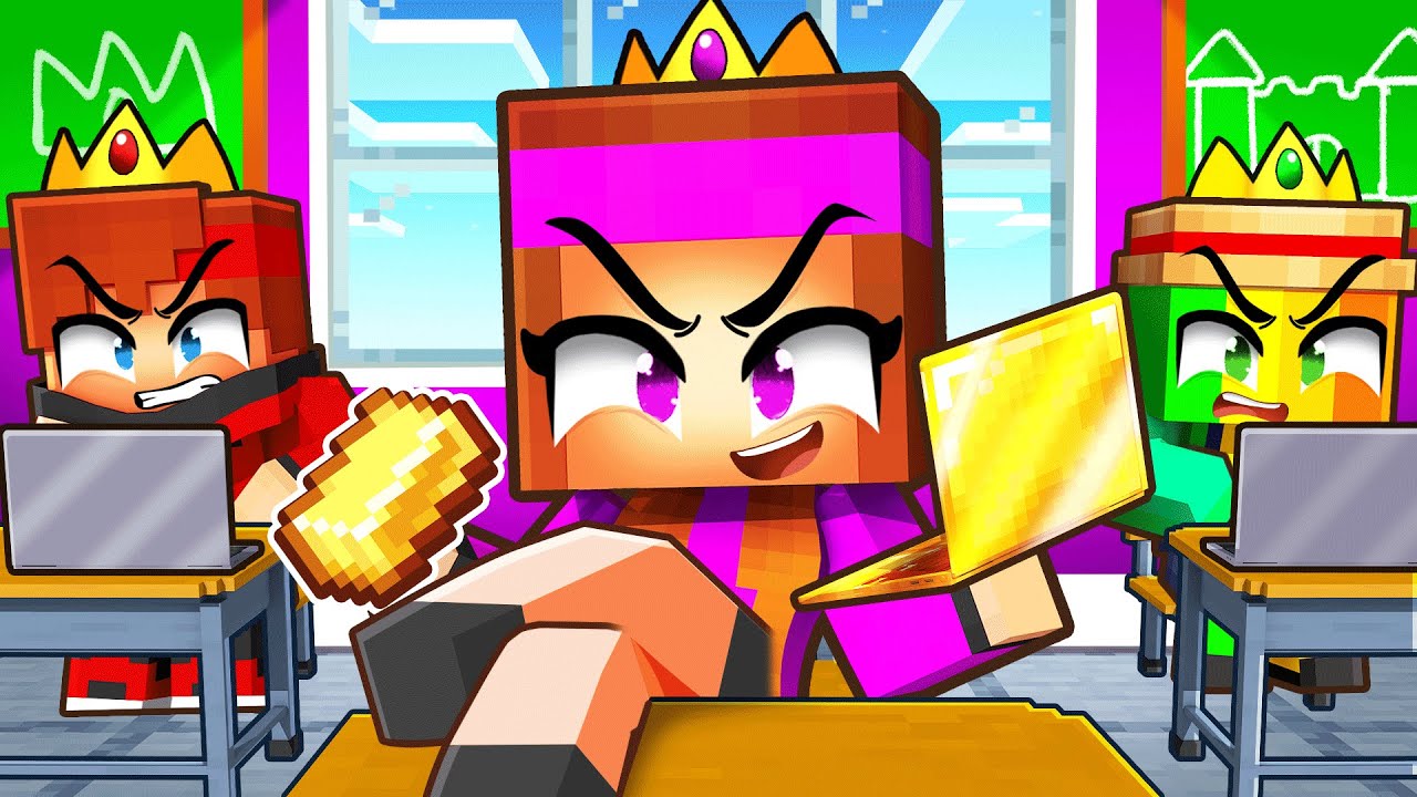 Une PRINCESSE dans une École réservée aux Garçons sur Minecraft !