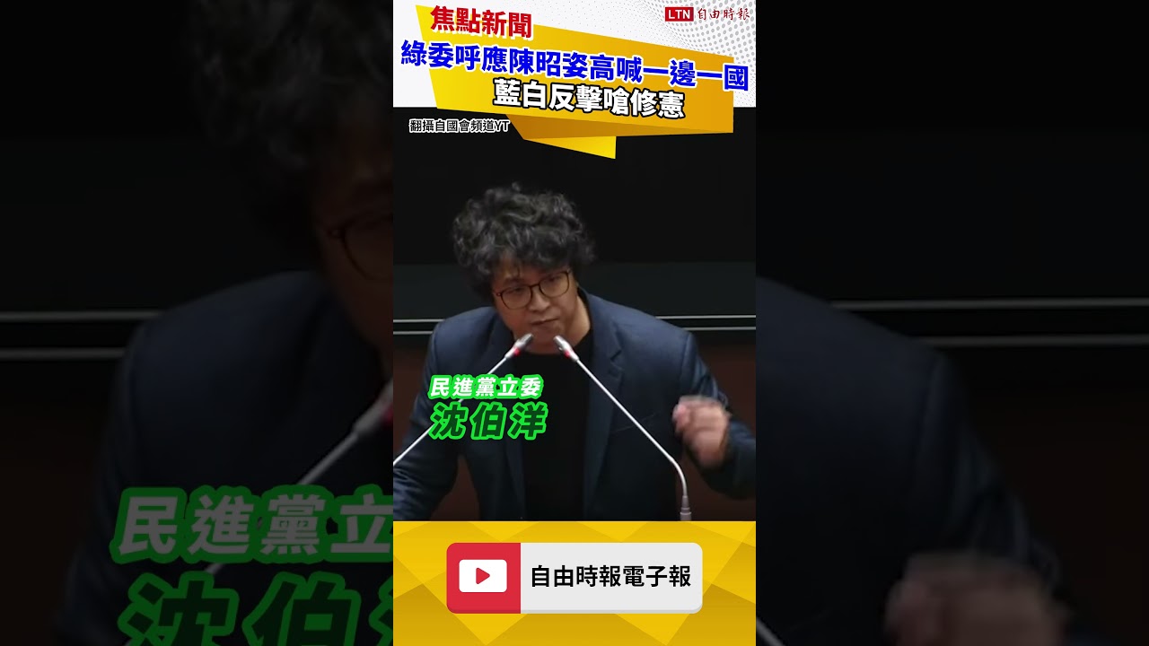 綠委「呼應」陳昭姿高喊一邊一國 藍白反擊嗆修憲