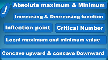 MA25C01|MA3151| Absolute maximum & Minimum | Local maximum & minimum |concavity & Inflection points