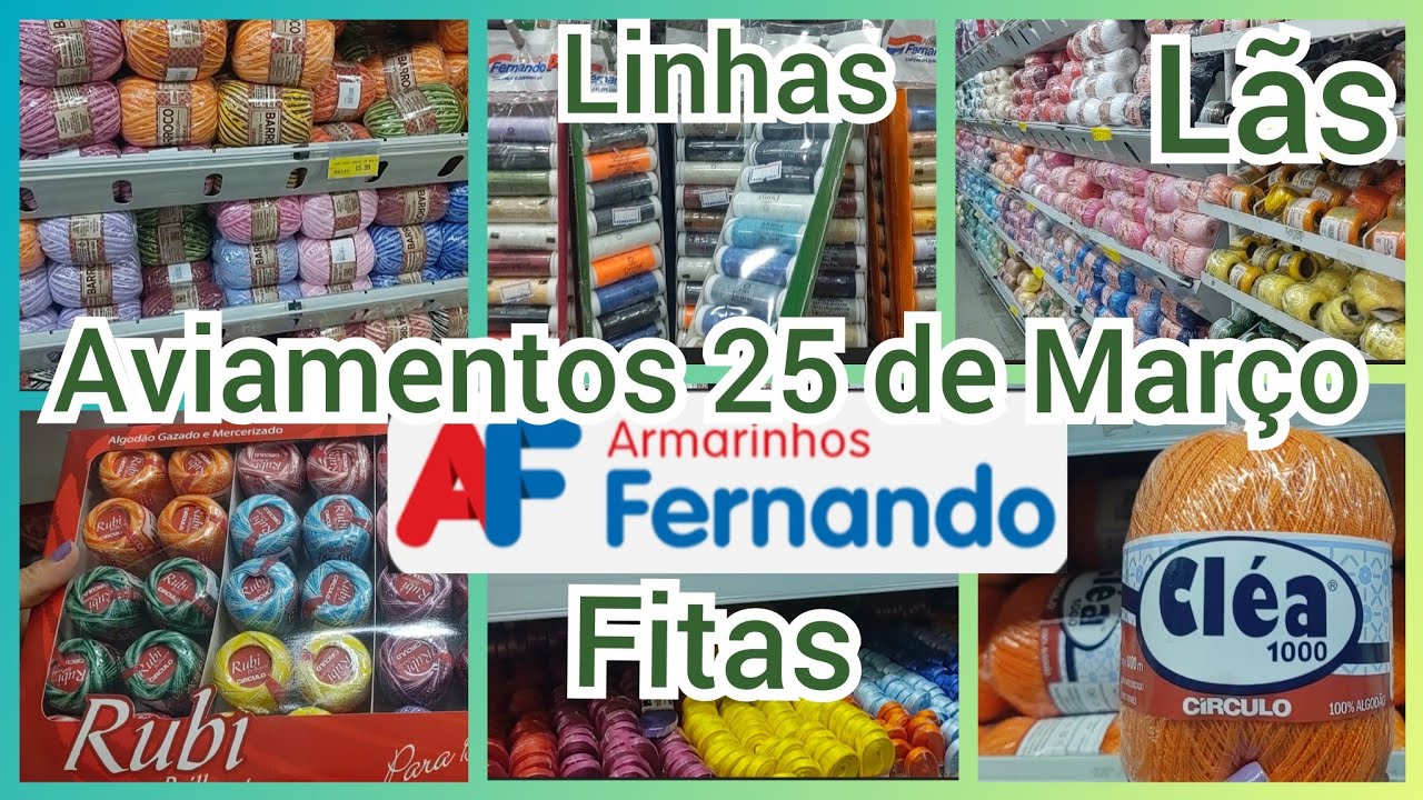 AVIAMENTOS  NO  ARMARINHOS FERNANDO 25 DE MARÇO -BARBANTES- LÃS -LINHAS  FITAS-ELÁSTICOS-E OUTROS