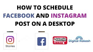 How to schedule facebook and instagram post on a desktop | social media marketing strategy 2021